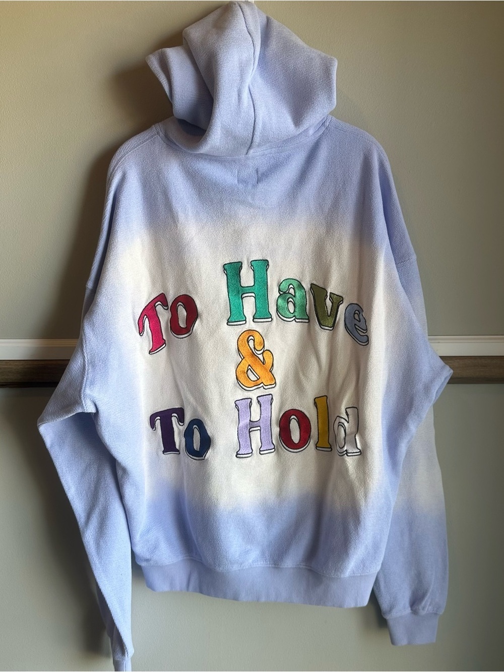 Boys Lie Embroidered Vows Racer Hoodie Purple Ombré